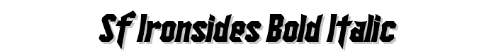 SF Ironsides Bold Italic font